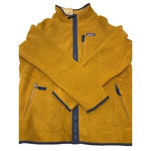 NWT Patagonia Men’s Retro Pile Jacket Bear Brown / Navy Size Large